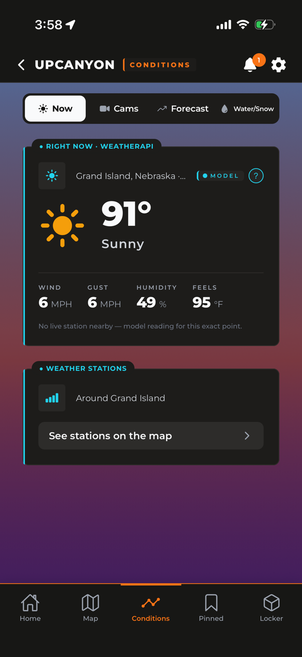 Current conditions for Grand Island, Nebraska